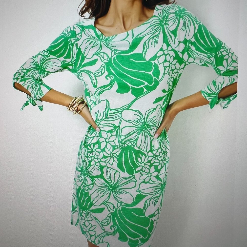 NWT Lilly Pulitzer Lidia Dress Spearmint Oversized Kiss My Tulips S